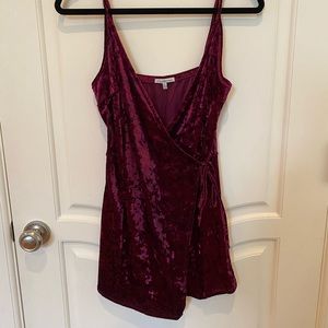 Maroon Velvet Romper